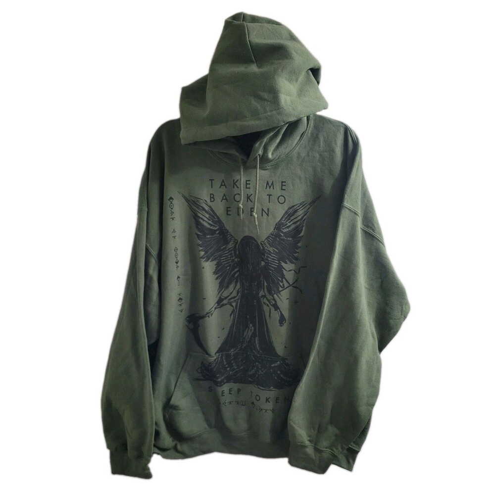 Sleep Token Take Me Back To Eden Reaper Hoodie 2XL Green NWT Oversized Graphic